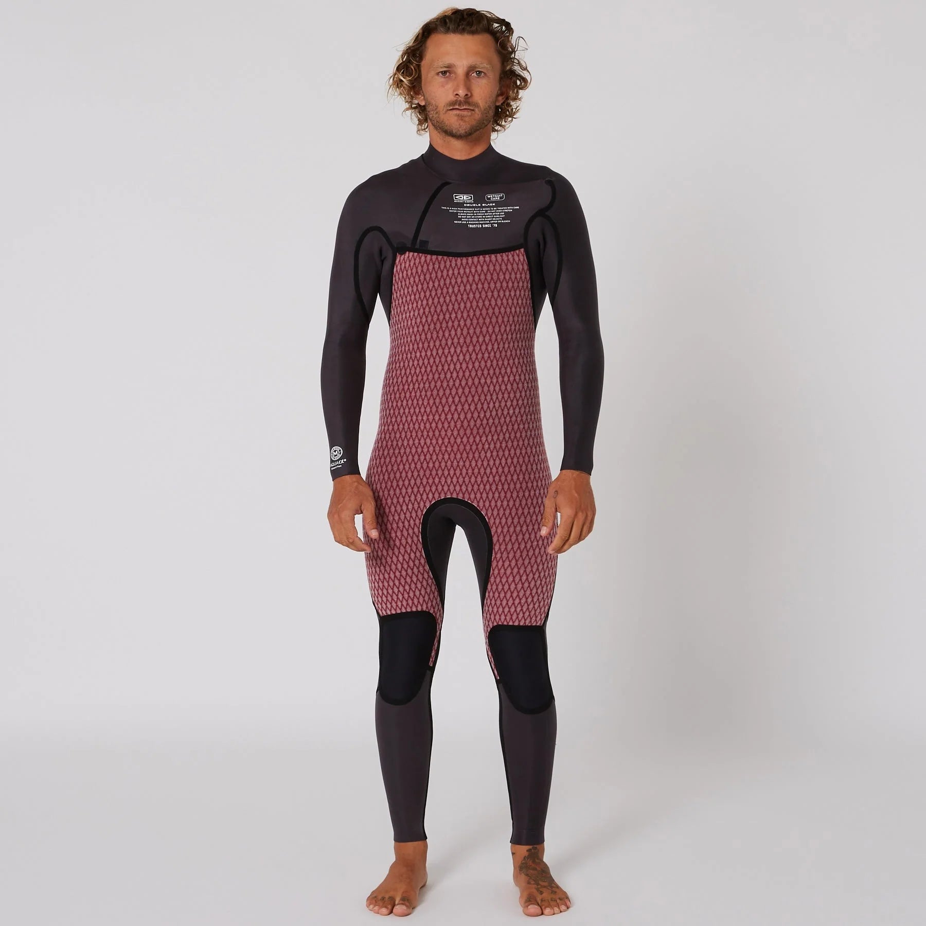 Ocean & Earth Wetsuit 4/3MM MENS DOUBLE BLACK CHEST ZIP STEAMER